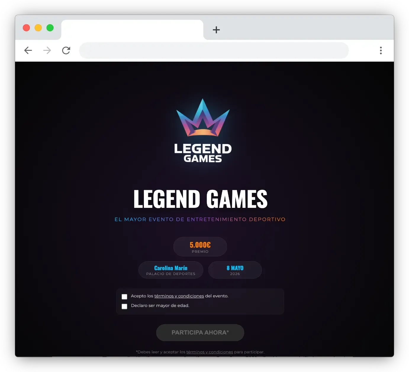 Web de Legend Games